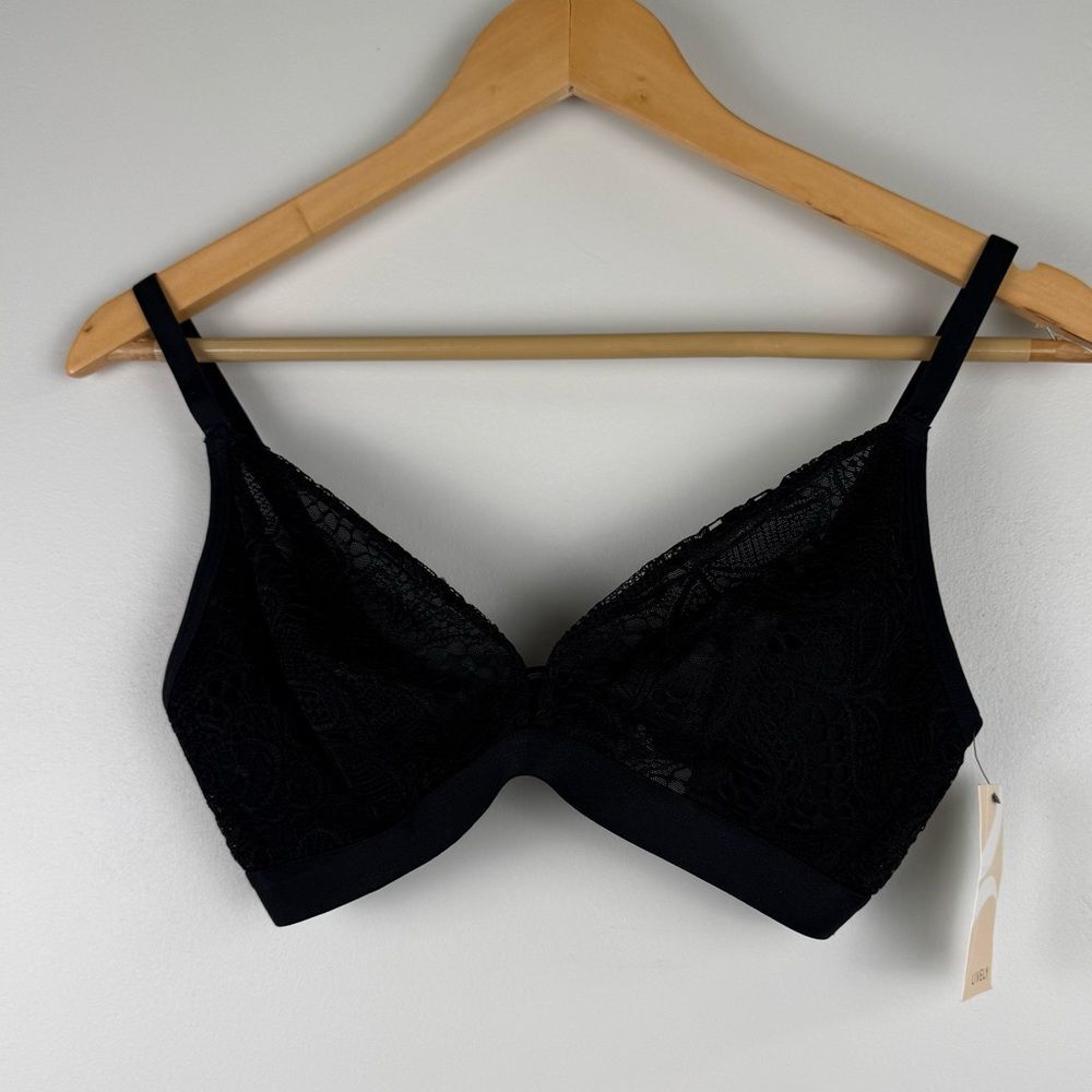 NWT Lively The Palm Lace Busty Bralette Women's Size 1 32DD/34D Black